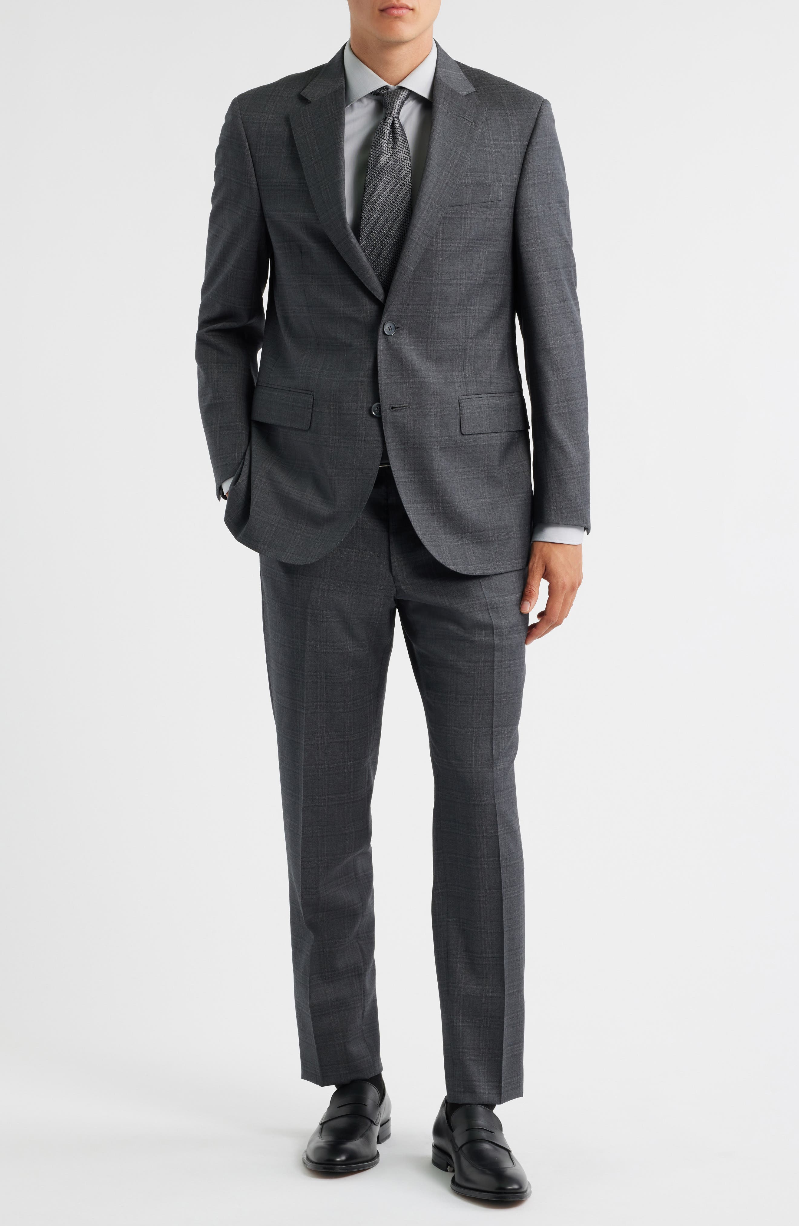 Peter Millar Flynn Classic Fit Plaid Wool Suit