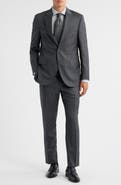 Peter Millar Flynn Classic Fit Plaid Wool Suit