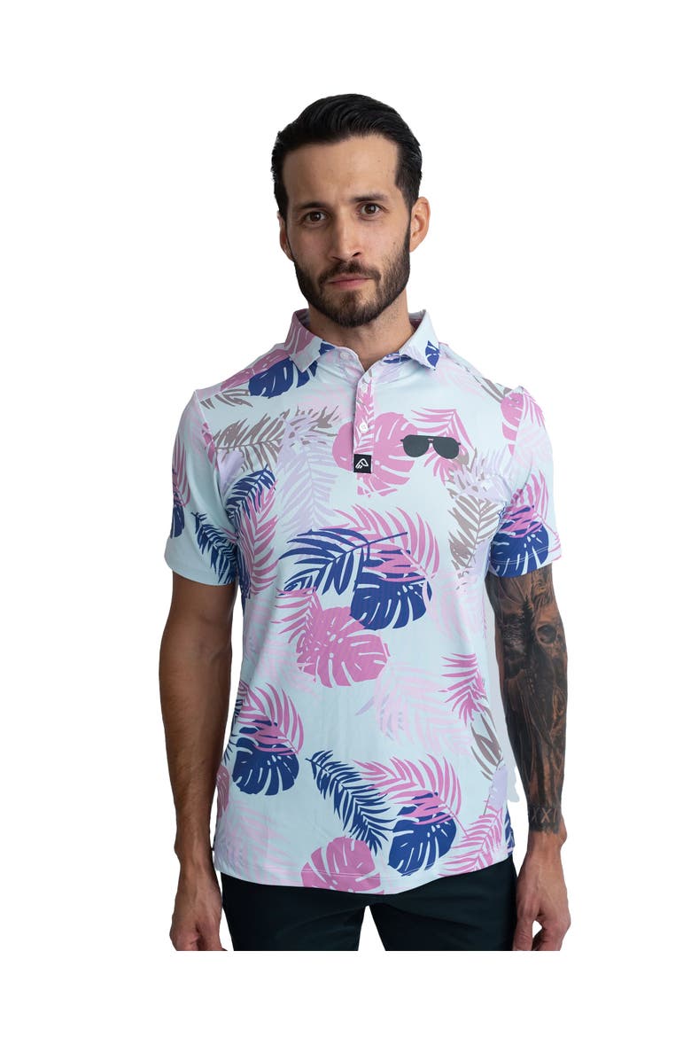 Easy Eagle Tropic Vibes Men's Polo Shirt, Main, color, Tropic Vibes