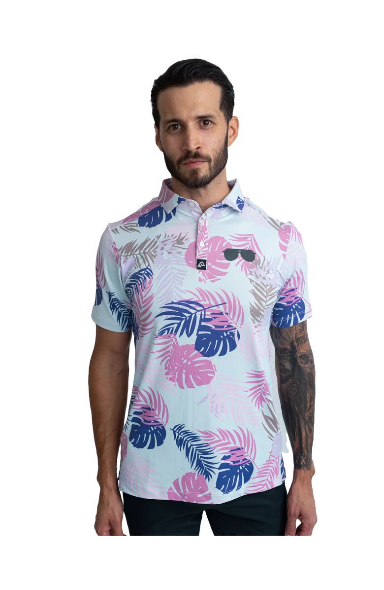 Easy.Eagle Easy Eagle Tropic Vibes Men's Polo Shirt, Main, color, Tropic Vibes