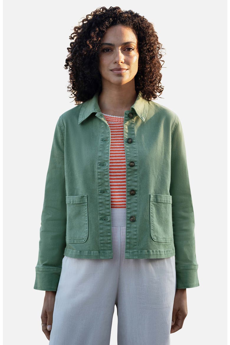 Canvas Patch Pocket Jacket, Main, color, Green