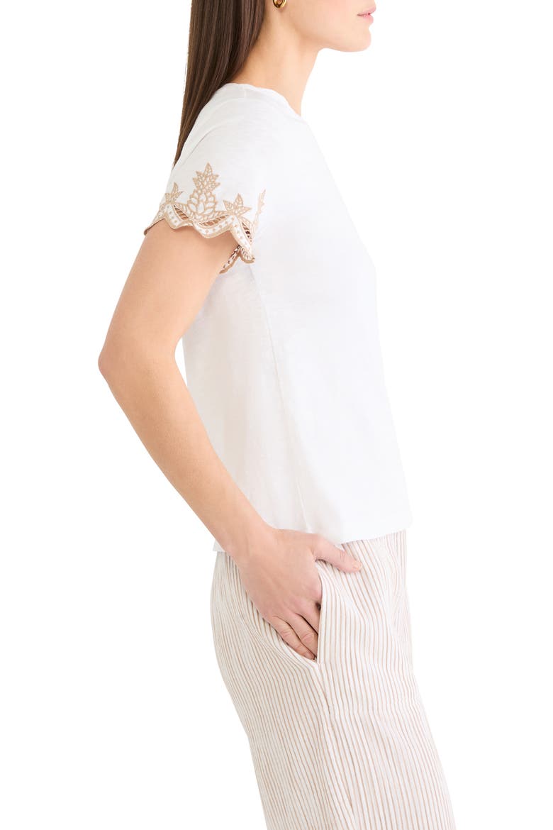 Deco Embroidered Slub Top, Alternate, color, PAPER WHITE