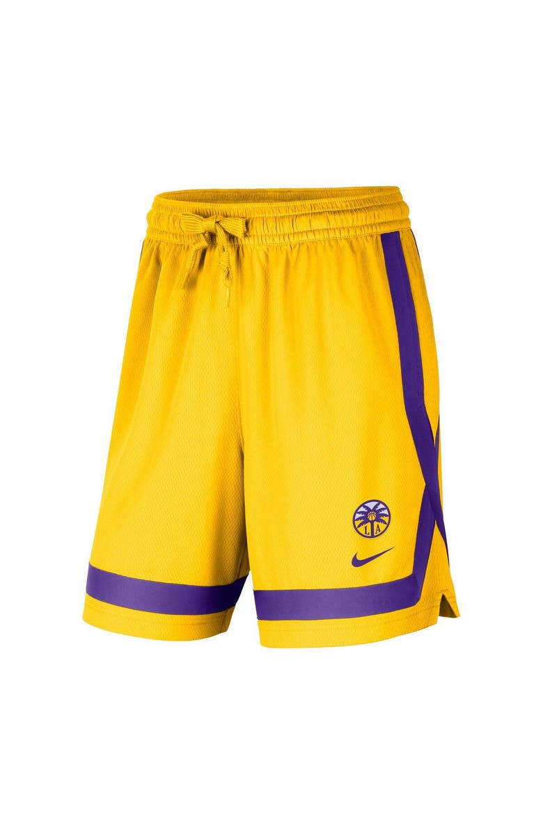 Nike Women's Nike Yellow Los Angeles Sparks Practice Shorts, Alternate, color,