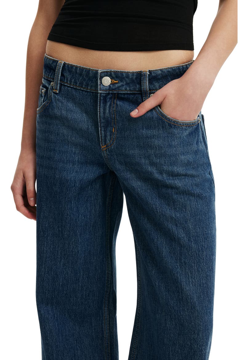 Low Rise Wide Leg Jeans, Alternate, color, BONDI BLUE