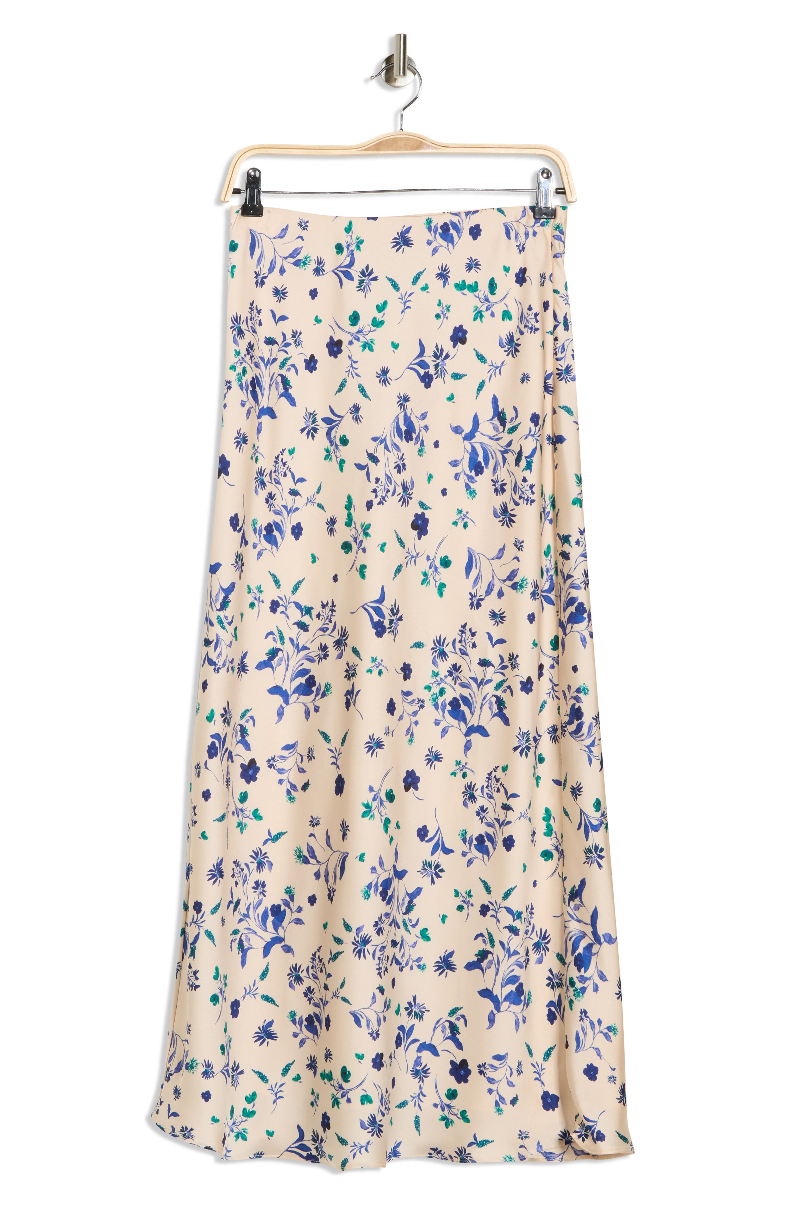 ELIE ELIE TAHARI Floral Print Satin Maxi Skirt
