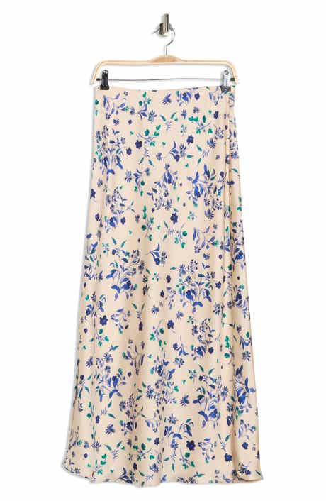 ELIE ELIE TAHARI Floral Print Satin Maxi Skirt