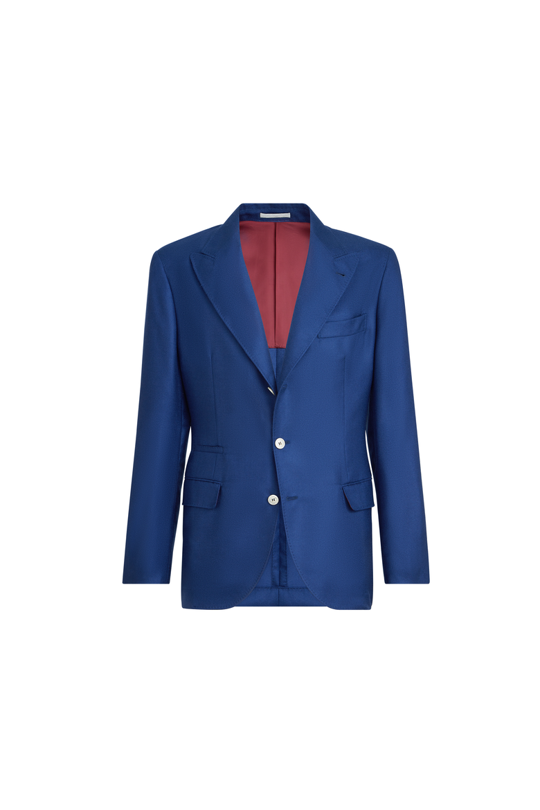 Cashmere and silk blazer, Alternate, color, Avio Blue