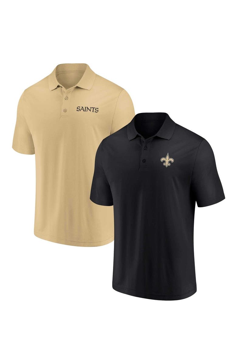 FANATICS Men's Fanatics Branded Black/Gold New Orleans Saints Dueling Two-Pack Polo Set, Alternate, color, 
