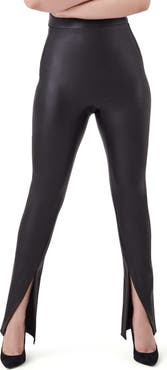 SPANX® Faux Leather Front Slit Leggings