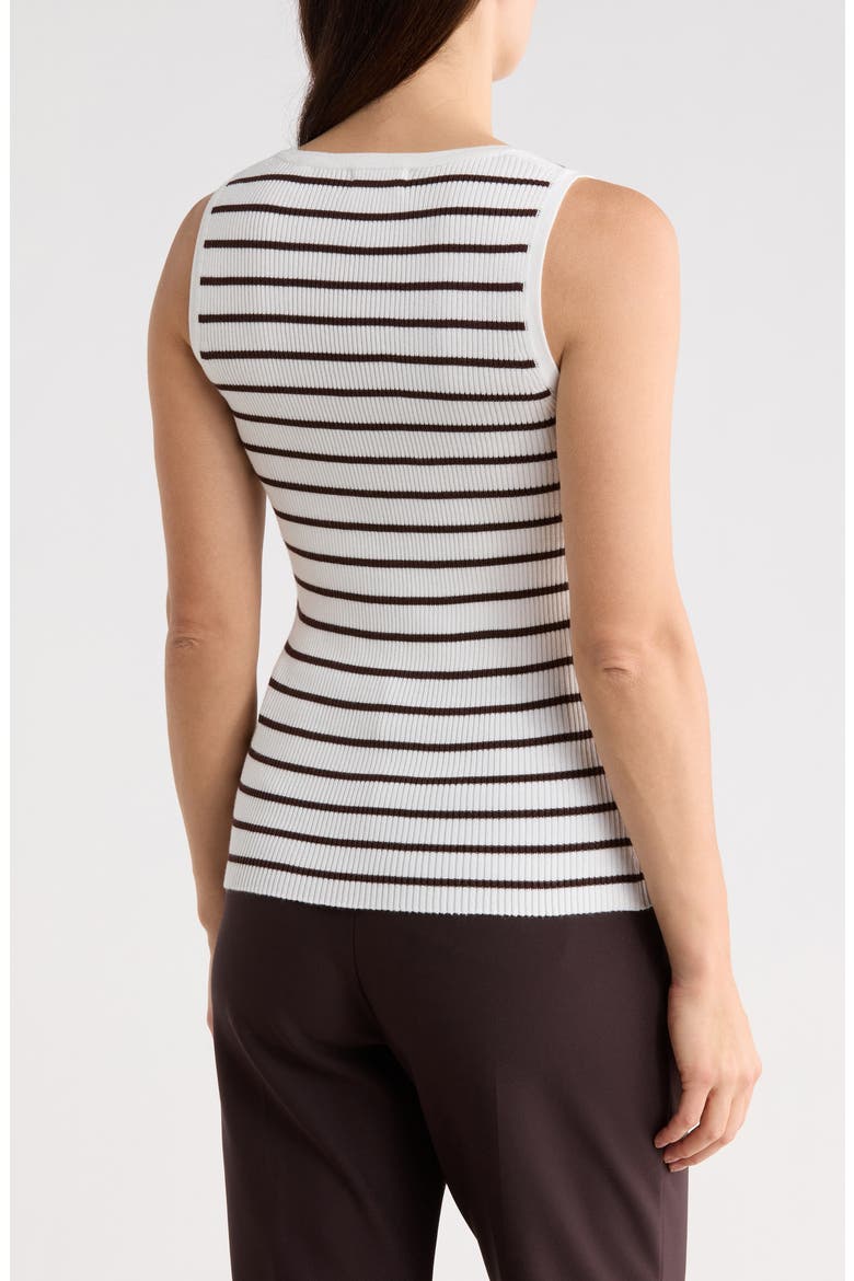 Stripe Scoop Neck Tank, Alternate, color, WHITE STAR/ CHOCOLATE