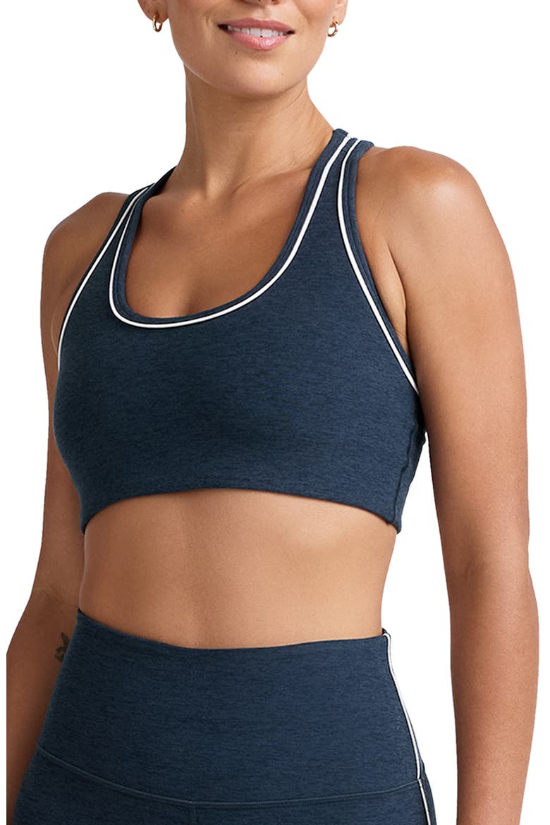 Space Dye Racerback Sports Bra, Main, color, NOCTURNAL NAVY