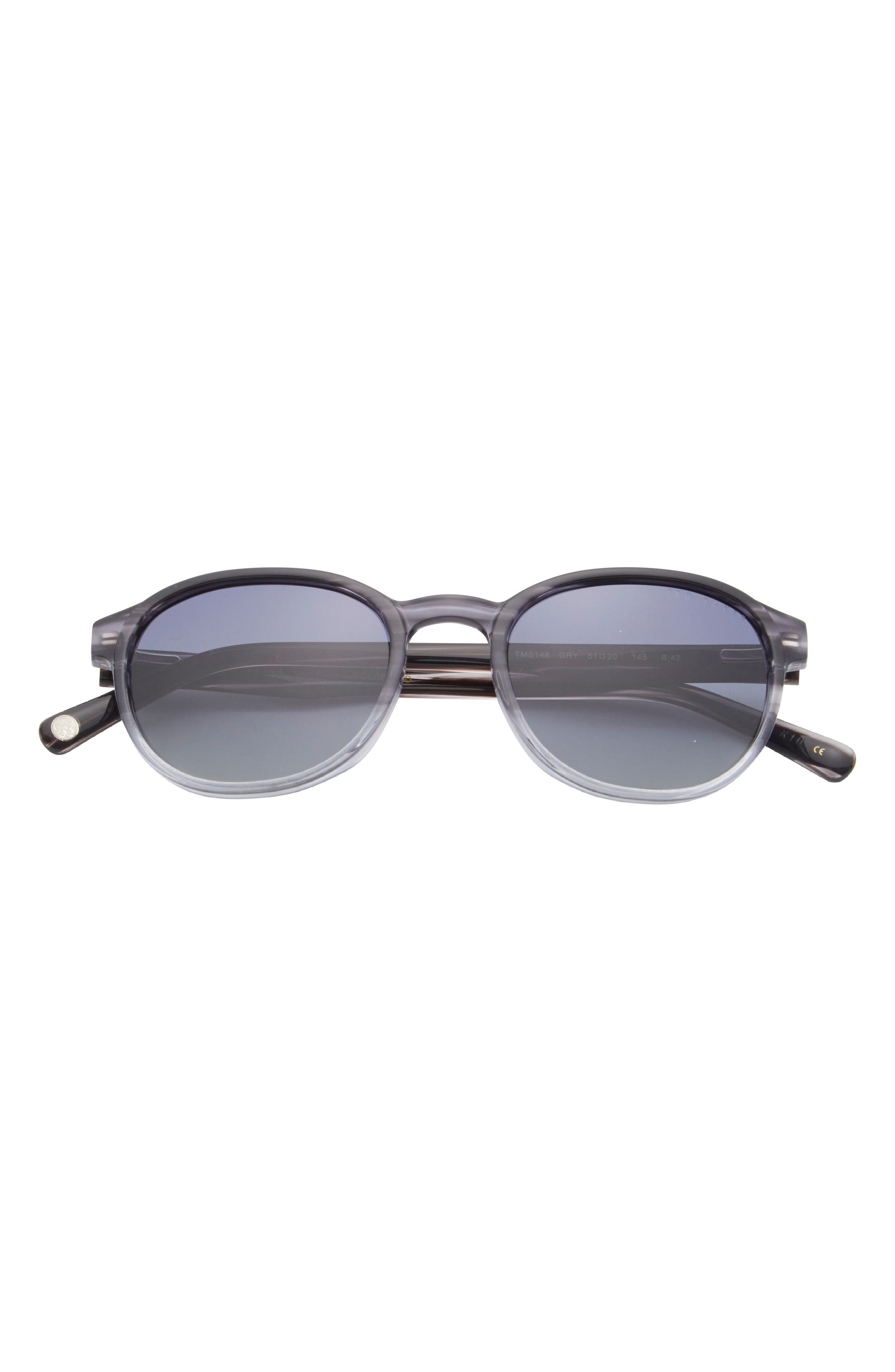 Ted Baker London 51mm Round Polarized Sunglasses