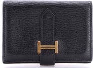 Pre-Owned Hermes Bearn Wallet Chevre Mysore Compact
