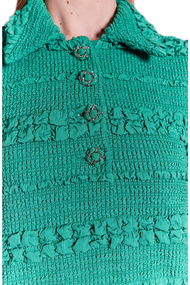 Embroidered Stretch Polo Minidress, Alternate, color, KELLY GREEN