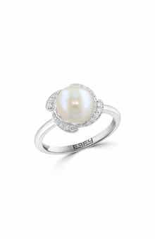 EFFY Freshwater Pearl & Diamond Pavé Ring