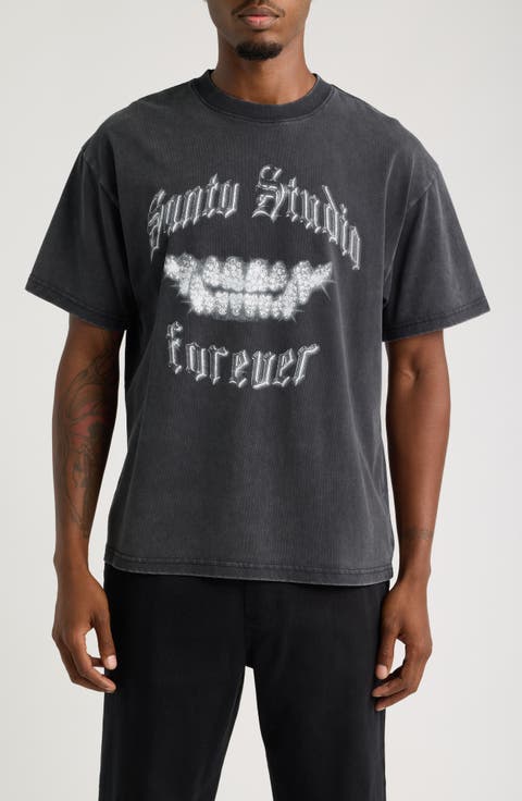 Fangs Forever Graphic Cotton T-Shirt
