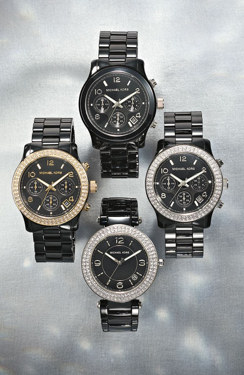 MICHAEL Michael Kors Michael Kors 'Runway Ceramic' Watch, 40mm, Alternate, color,