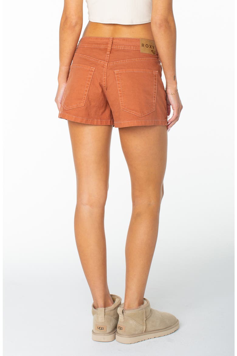 Lost Treasure Cotton & Linen Shorts, Alternate, color, CHUTNEY