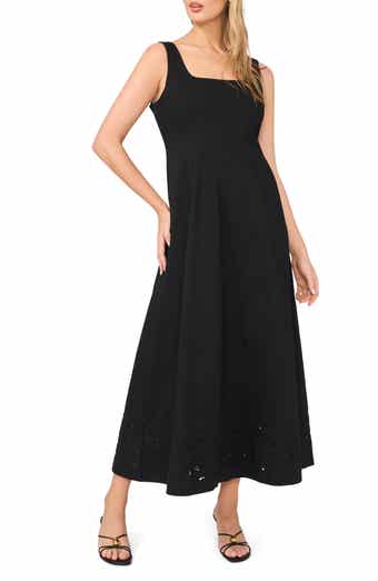 Seamed A-Line Maxi Dress