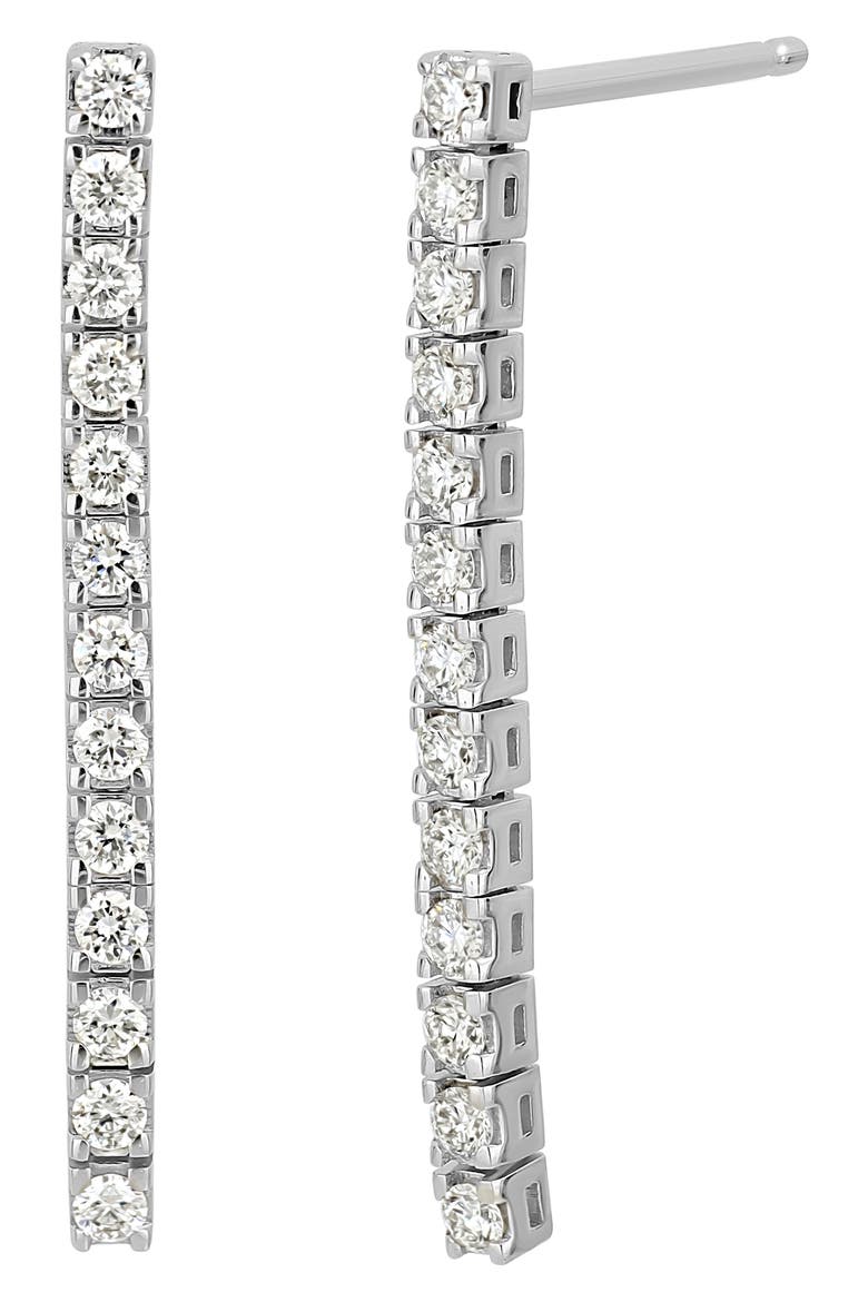 Diamond Linear Drop Earrings (Nordstrom Exclusive), Main, color, WHITE