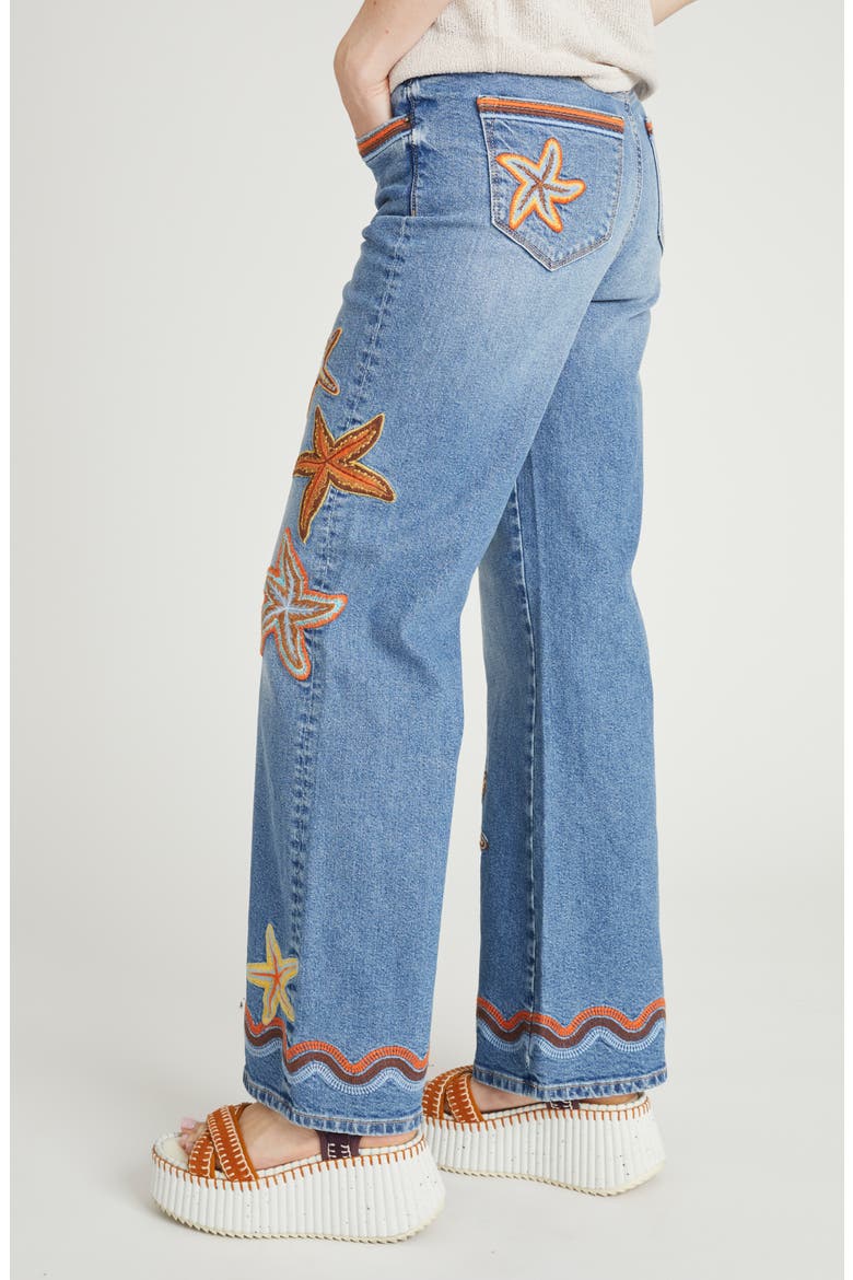 Charlee x Seaside Stars Wide Leg Jeans, Alternate, color, MEDIUM WASH