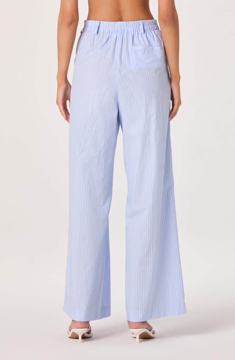 ASTR the Label Neha Stripe Cotton Pants, Alternate, color, Blue Pinstripe