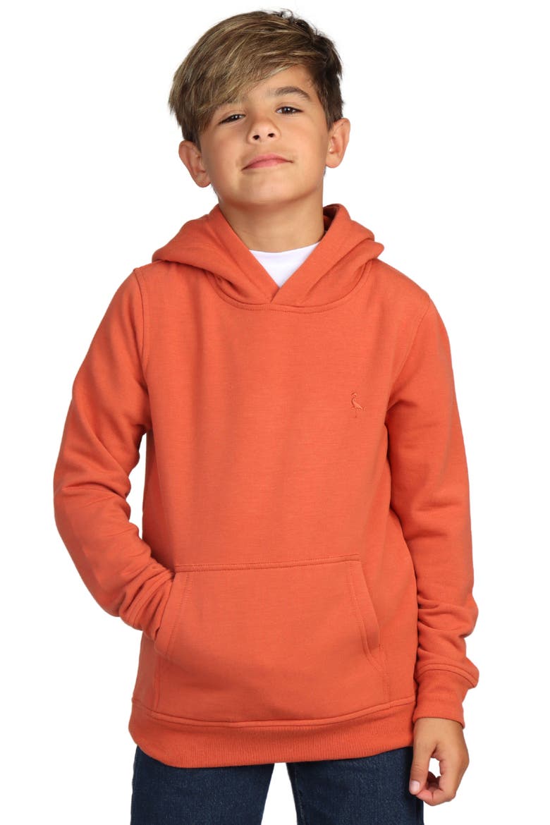 Kids' Sueded Fleece Hoodie, Main, color, BURNT ORANGE