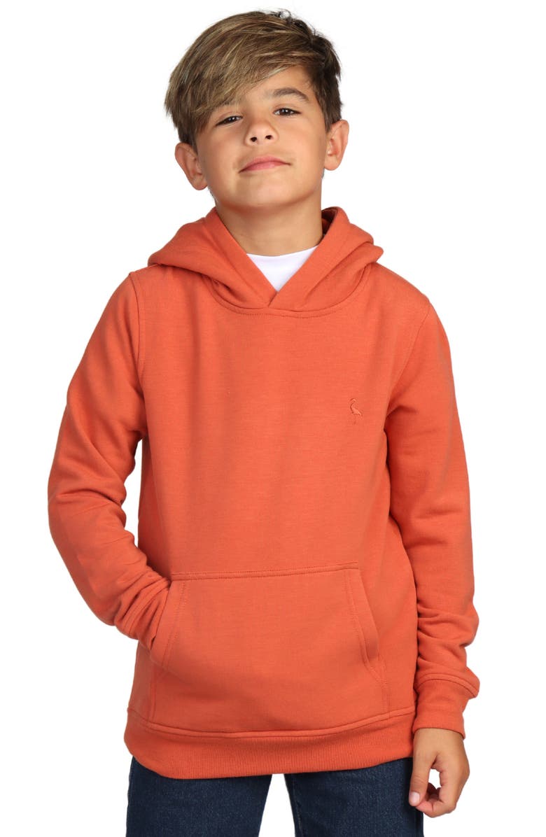 TailorByrd Kids' Sueded Fleece Hoodie, Main, color, Burnt Orange