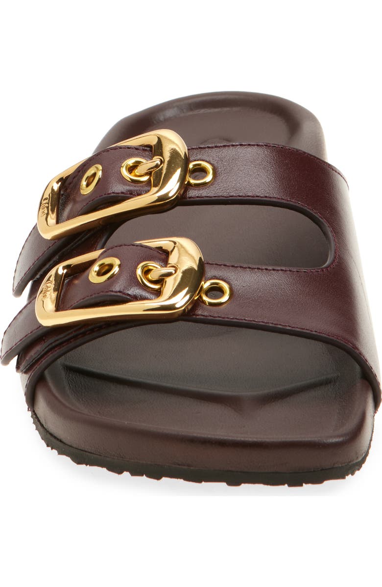 Chloé Polly Double Strap Slide Sandal, Alternate, color, Stormy Red