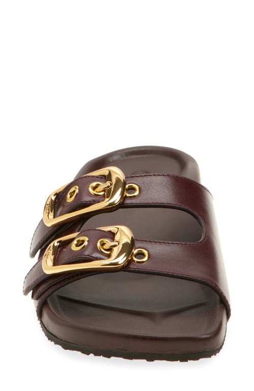 Shop Chloé Polly Double Strap Slide Sandal In Stormy Red