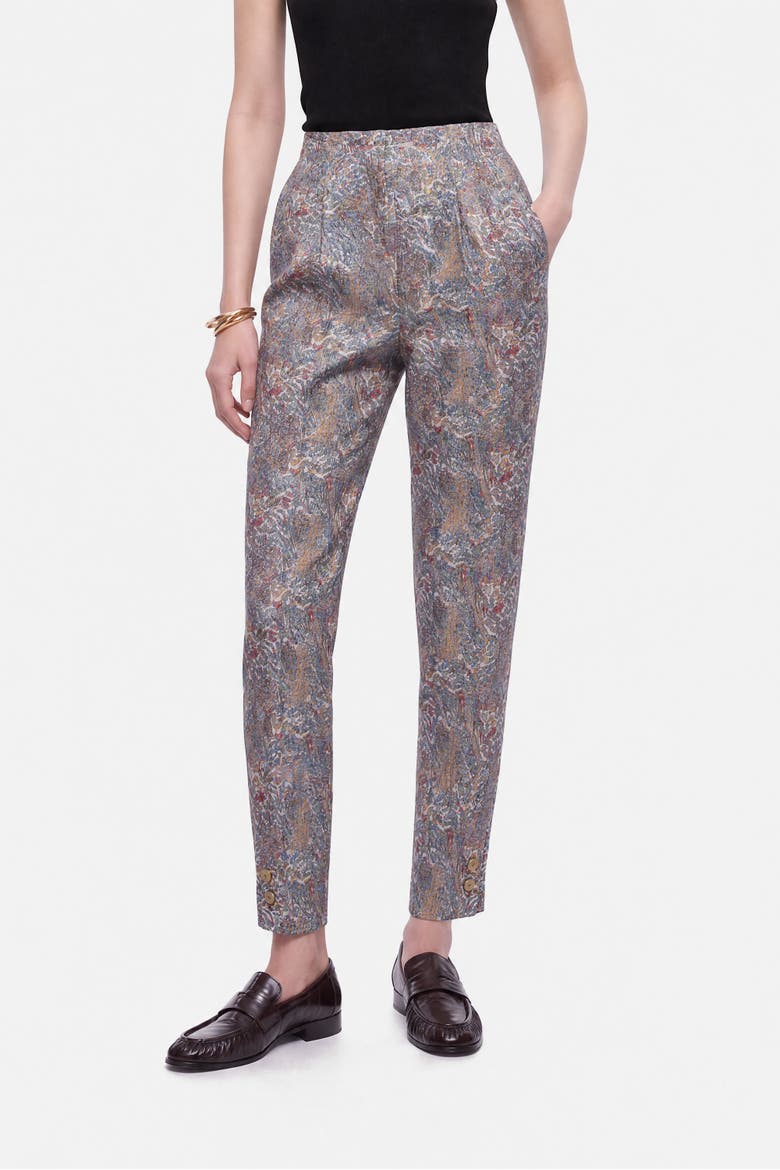 High Waist Trousers, Alternate, color, Yellow