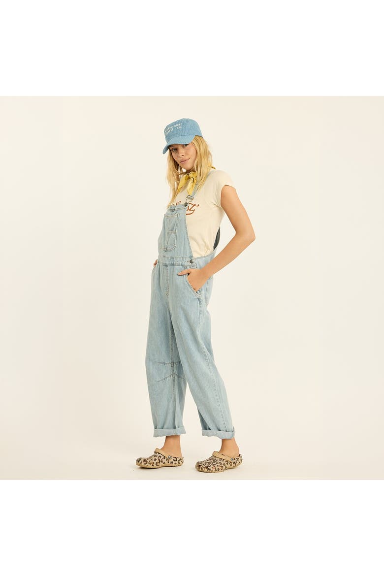 Billie Barrel Denim Overall - Women's, Alternate, color, Baja Blue