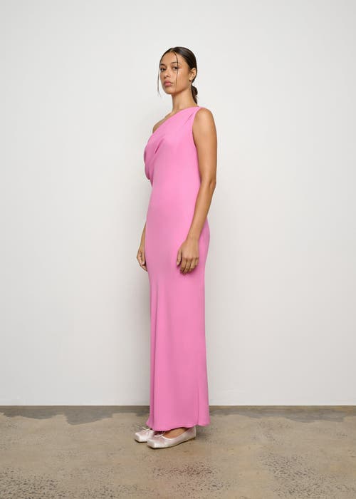One Of Others Bardot Dress In Vivid Pink