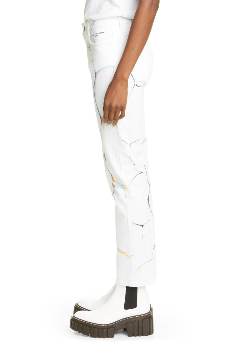 Stretch Organic Cotton Skinny Jeans, Alternate, color, WHITE MARBLE WASH