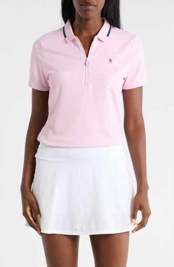 Tipped Quarter Zip Knit Polo