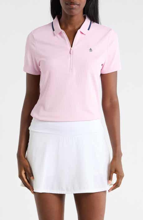 ORIGINAL PENGUIN GOLF Tipped Quarter Zip Knit Polo