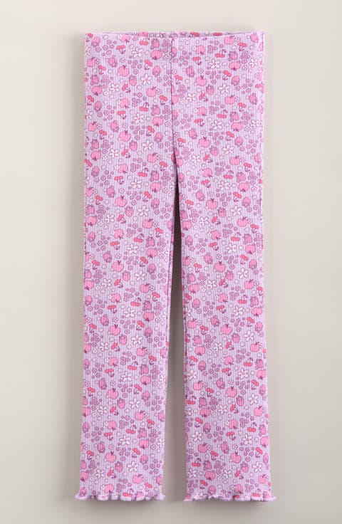 Kids' Rib Print Flare Leggings