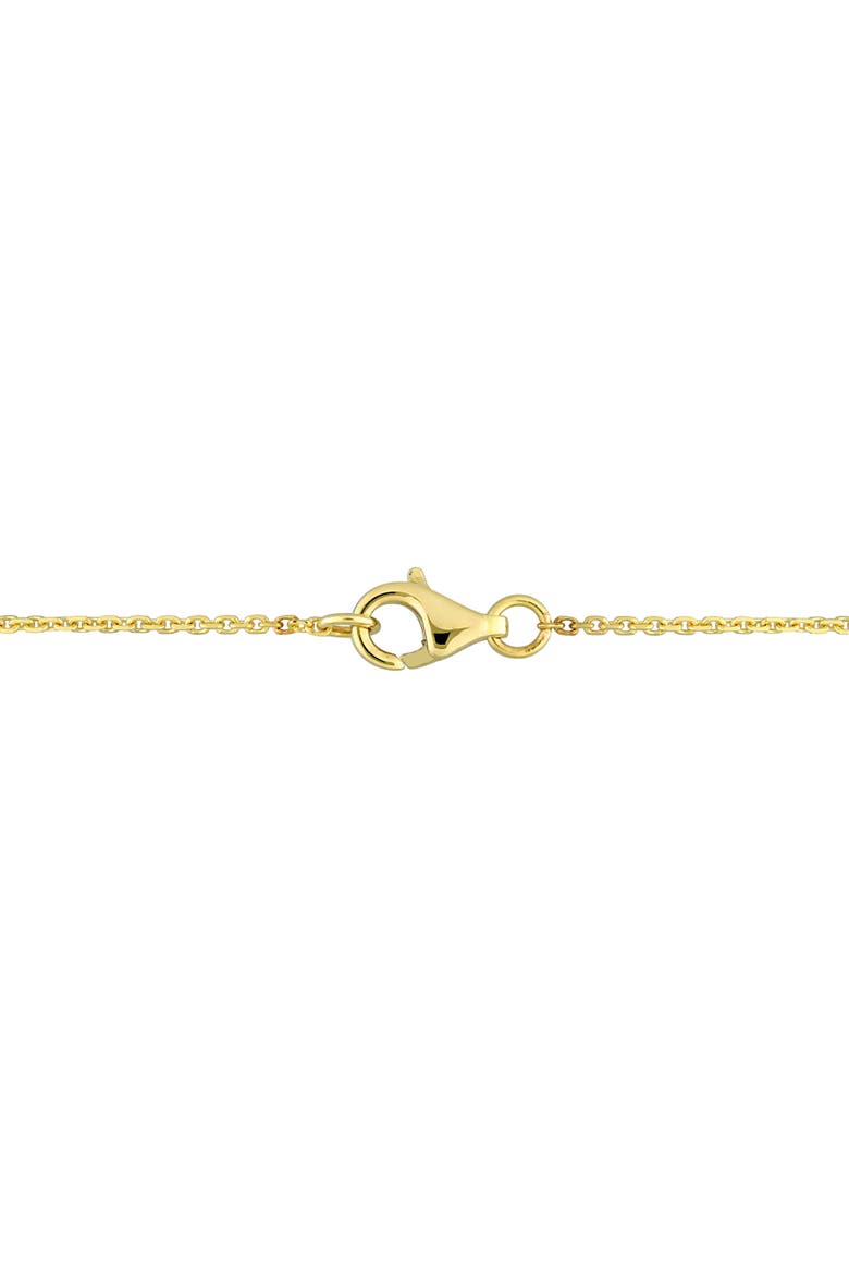 Diamond Crossover Design Necklace 14k, Alternate, color, Yellow Gold