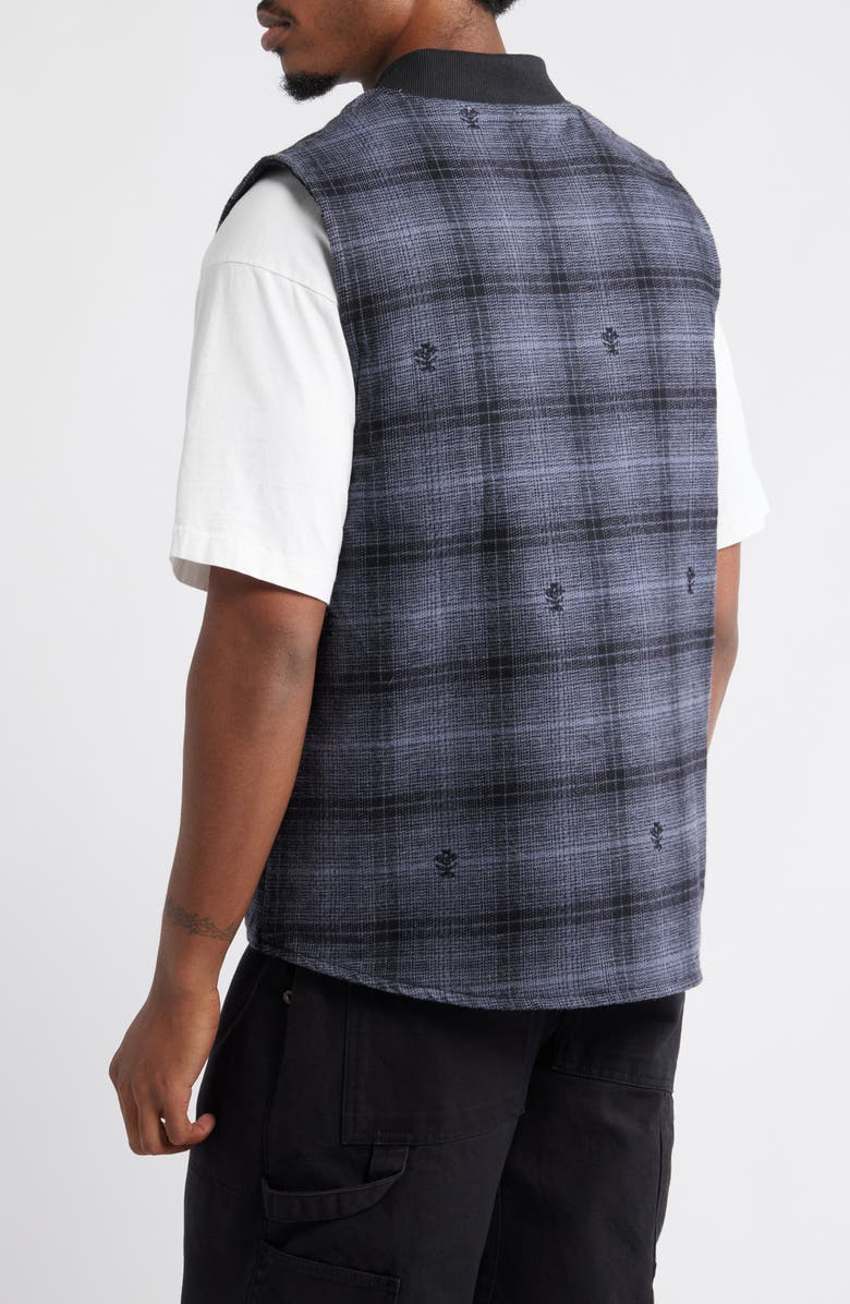 Service Works Thistle Plaid Organic Cotton Work Vest, Alternate, color, Black Multi