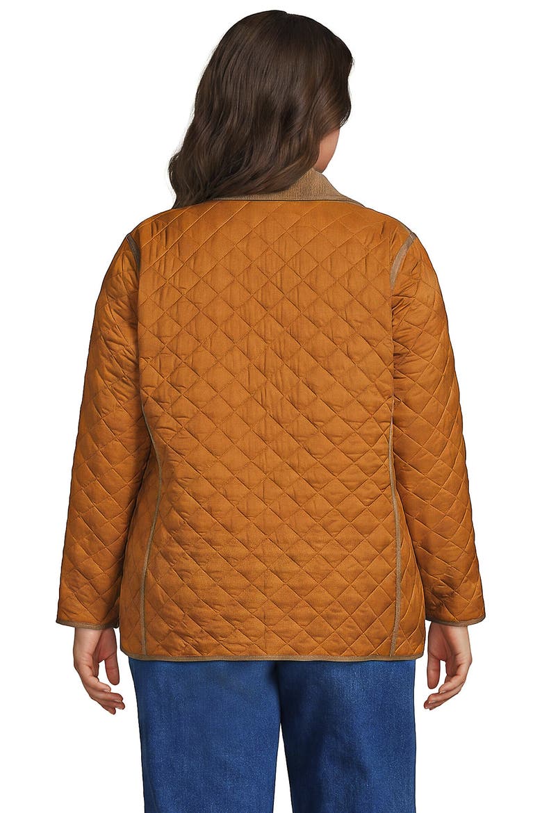 Reversible Barn Quilted Jacket, Alternate, color, Orange Ginger/Plaid