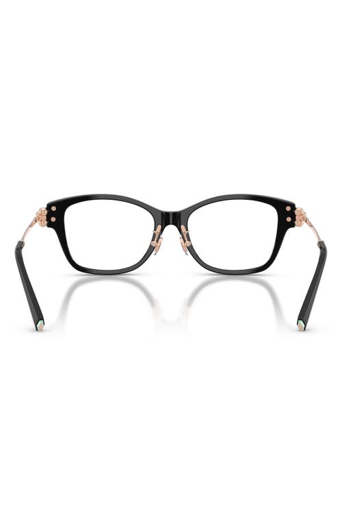Tiffany & Co . Butterfly 51mm Low Bridge Rectangular Optical Glasses In Black