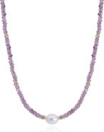 The Lovery Fine Jewelry Amethyst Bead Pearl Necklace