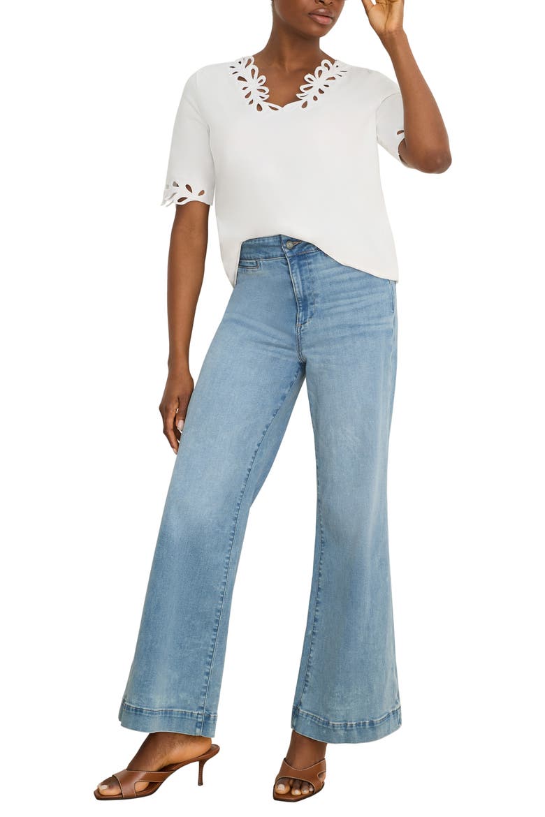 Rococo Soutache Embroidered Trim Top, Alternate, color, PAPER WHITE