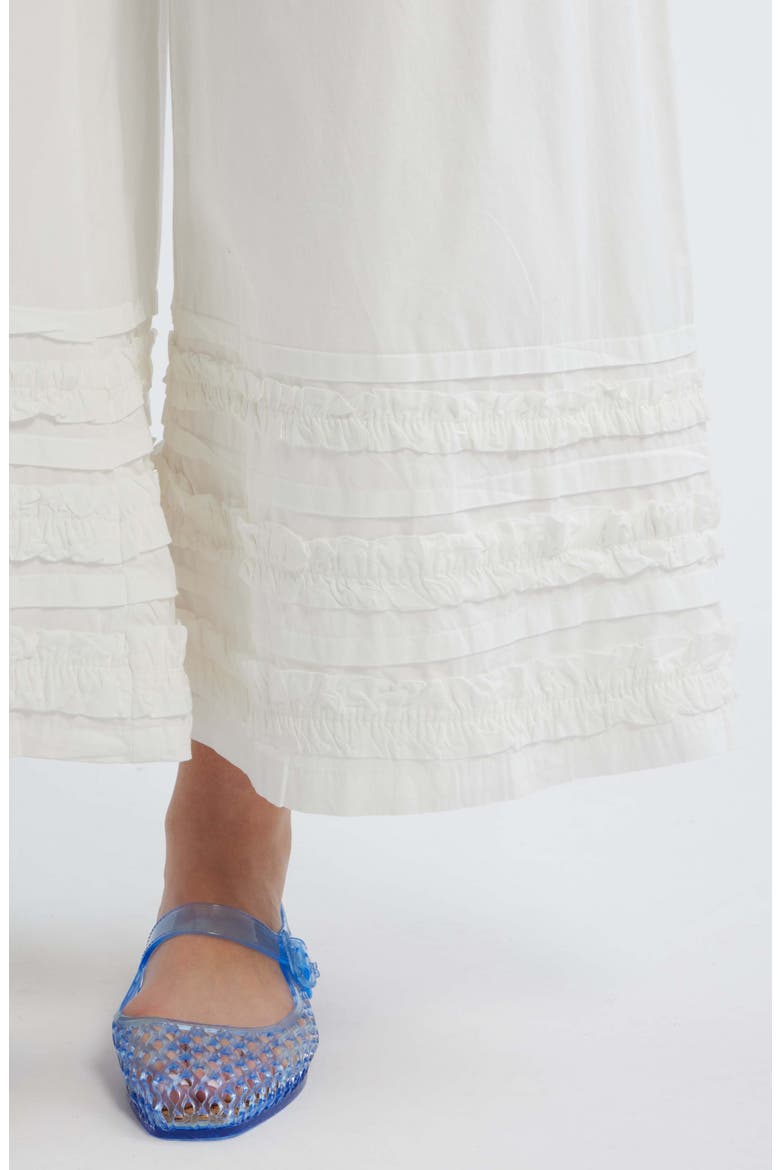 Florintina Ruffle Bloomers Crop Wide Leg Pants, Alternate, color, WHITE