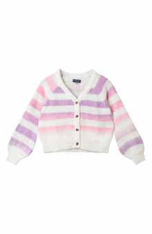 Andy & Evan Kids' Stripe Button Front Cardigan