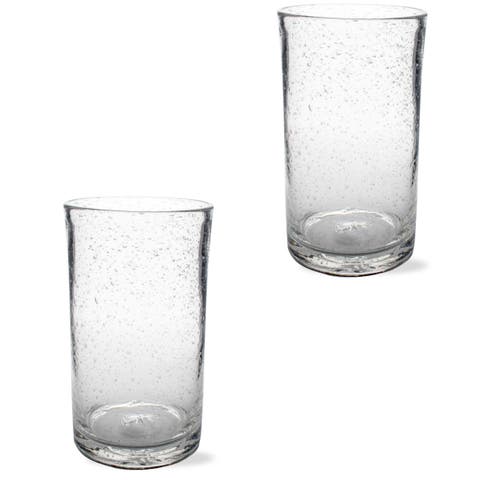 Bubble Glass Clear Tumbler Set of 2 Dishwasher Safe