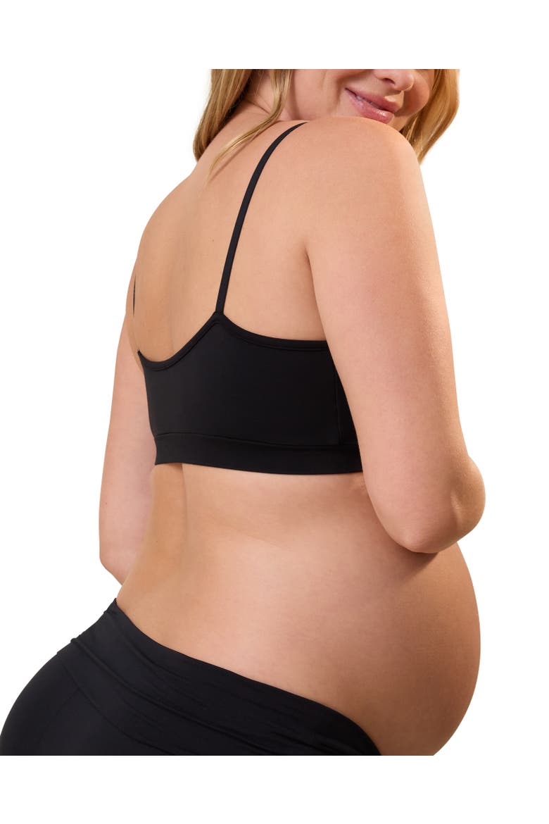 Busty French Terry Maternity & Nursing Bralette -  Fits Sizes 30E-44H, Alternate, color, Black