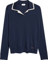 Versace Classic Wool Blend Polo Sweater