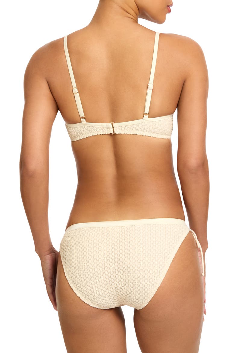 Fishnet Side Tie Bikini Bottoms, Alternate, color, BISQUE