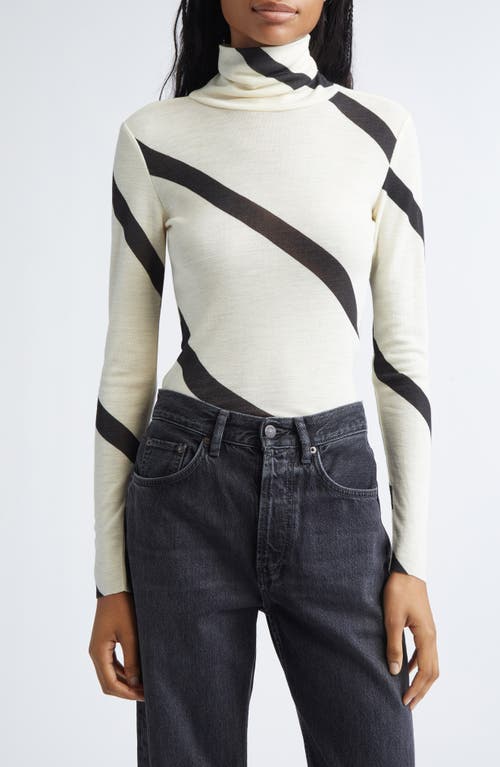 Marimekko Vilina Basso Wool Mock Neck Top In Multi